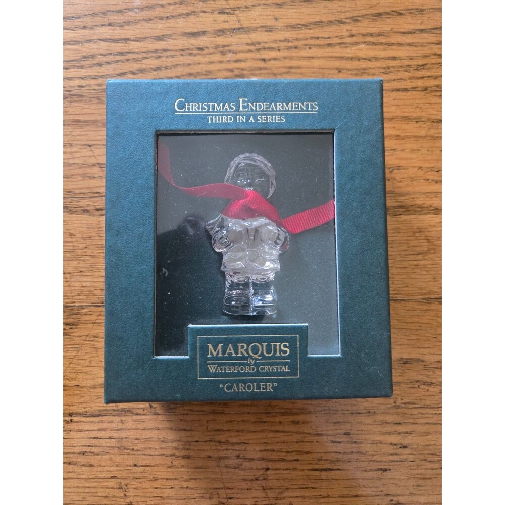 Caroler Marquis By Waterford Crystal Ornament Christmas Endearment 3rd in Series